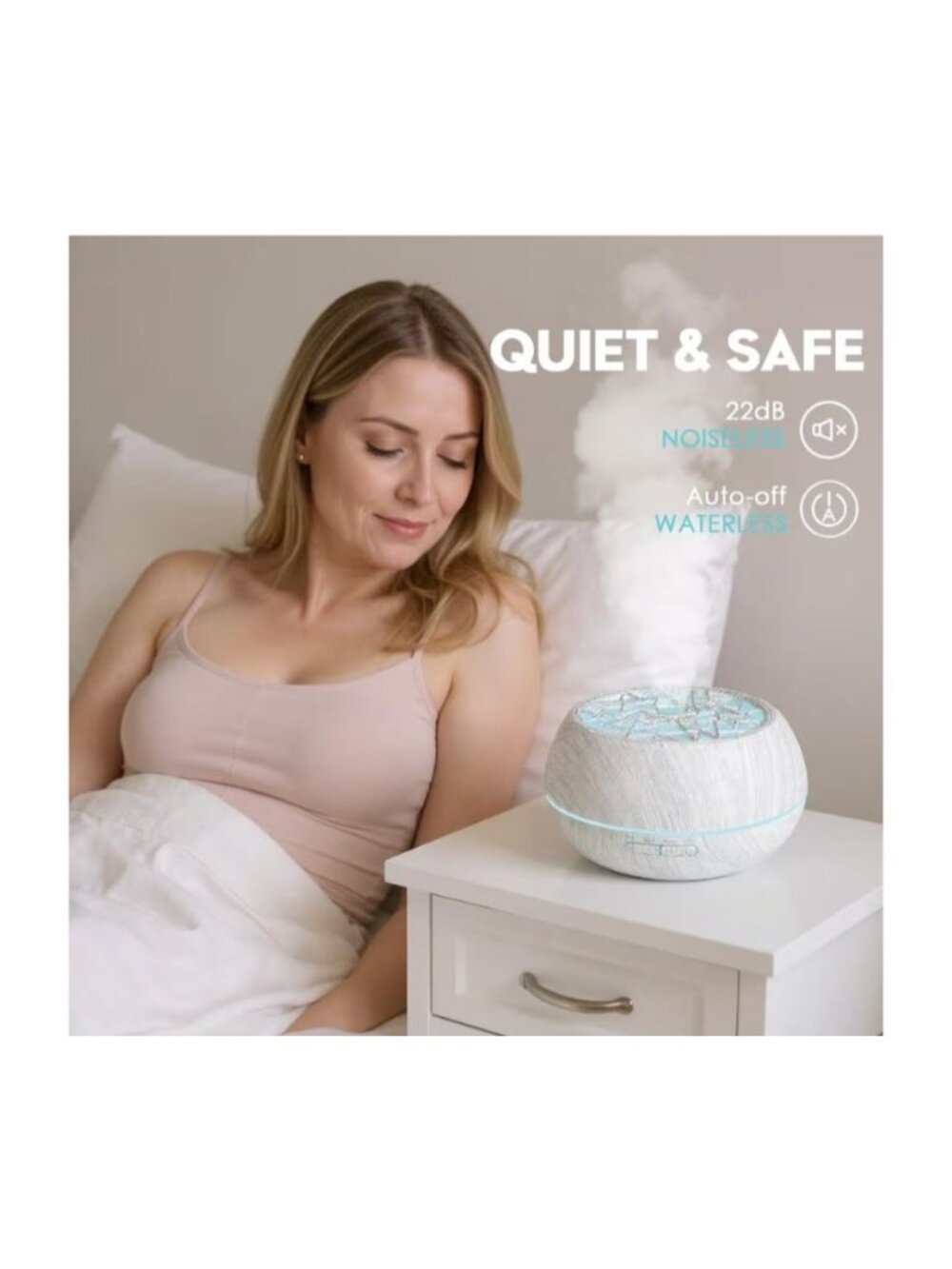 Essential Oil Diffuser Timer 7-Color LED Night Light Remote Control Auto-Off - Picture 4 of 12